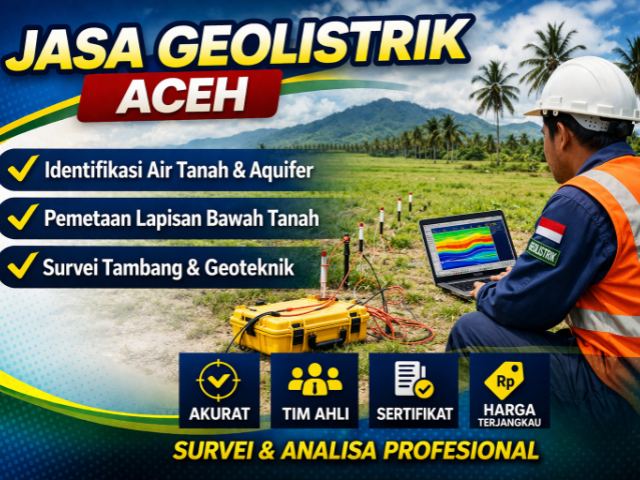 Jasa Geolistrik Kutacane Aceh Tenggara Profesional | Deteksi Air Tanah Akurat