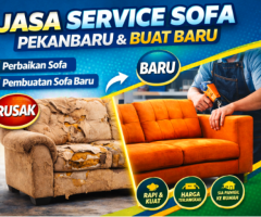 JASA SERVICE SOFA PEKANBARU TERBAIK & MURAH – PANGGILAN KE RUMAH