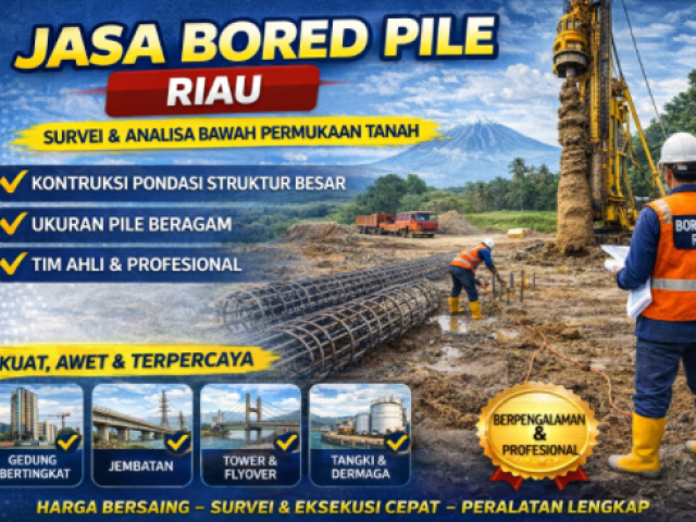 Jasa Bored Pile Siak Murah & Profesional | Pondasi Kuat Bergaransi